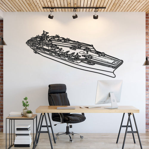 USS Gerald R. Ford Metal Aircraft Carrier Wall Art - NCP0672
