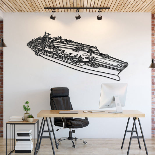USS Gerald R. Ford Metal Aircraft Carrier Wall Art - NCP0672