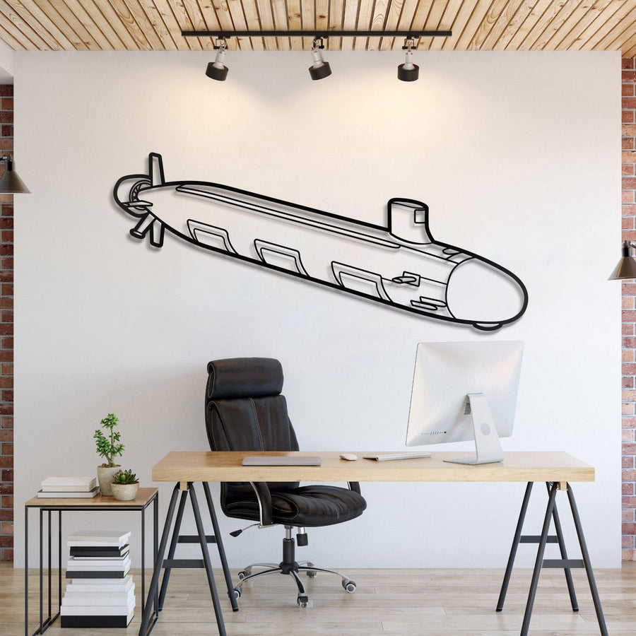 Virginia Class Metal Submarine Wall Art - NCP0643