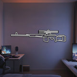 Dragunov Metal Neon Weapon Wall Art - NCN0068