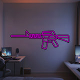 M4A1 Metal Neon Weapon Wall Art - NCN0062