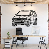 2002 X5 Perspective Metal Car Wall Art - NC1239