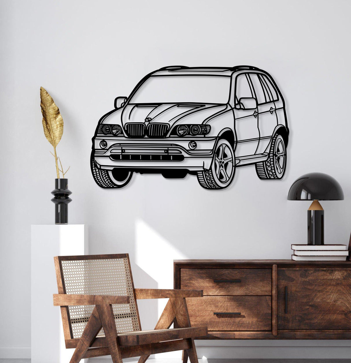 2002 X5 Perspective Metal Car Wall Art - NC1239