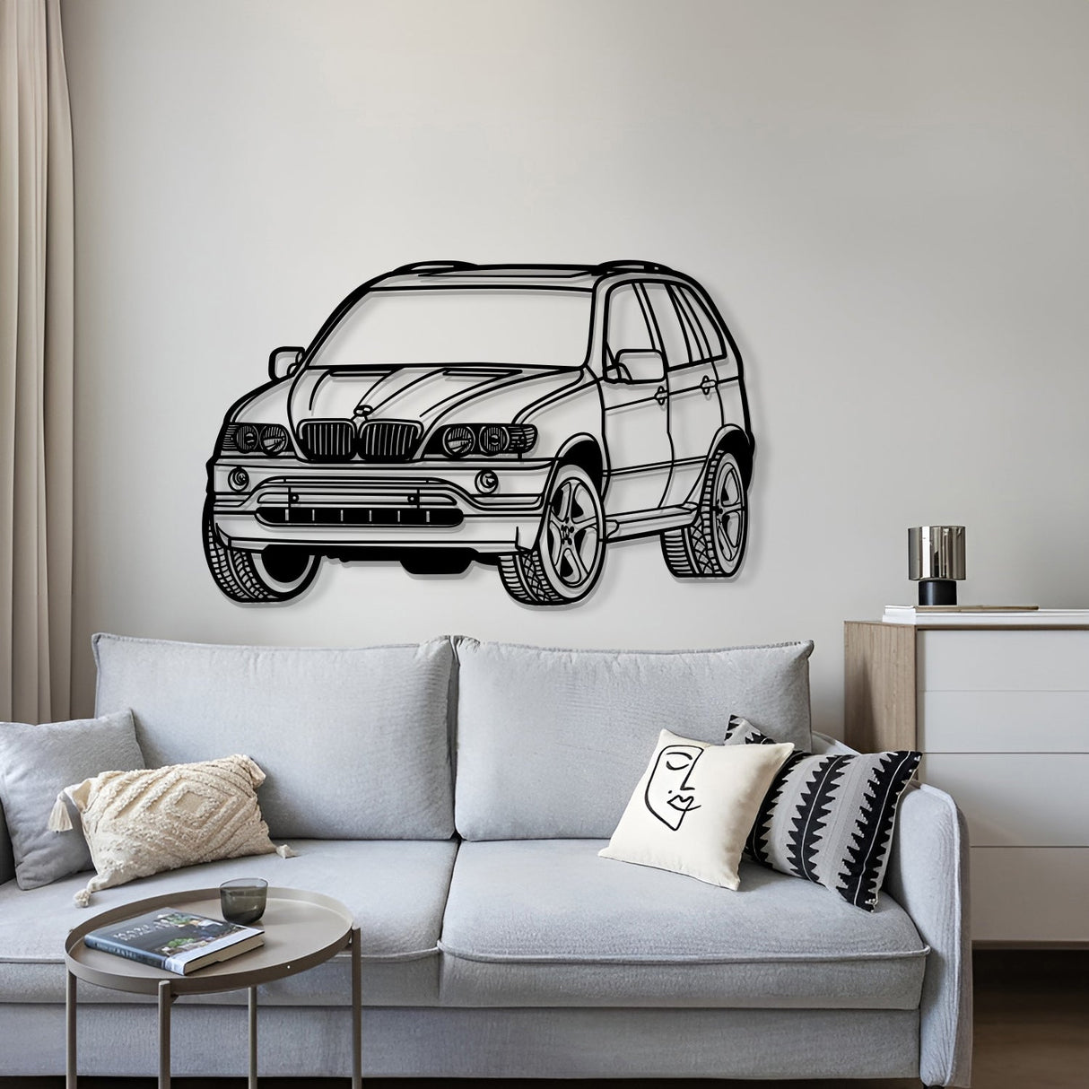 2002 X5 Perspective Metal Car Wall Art - NC1239