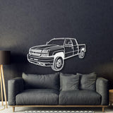 2003 Silverado 2500 Perspective Metal Car Wall Art - NC1256