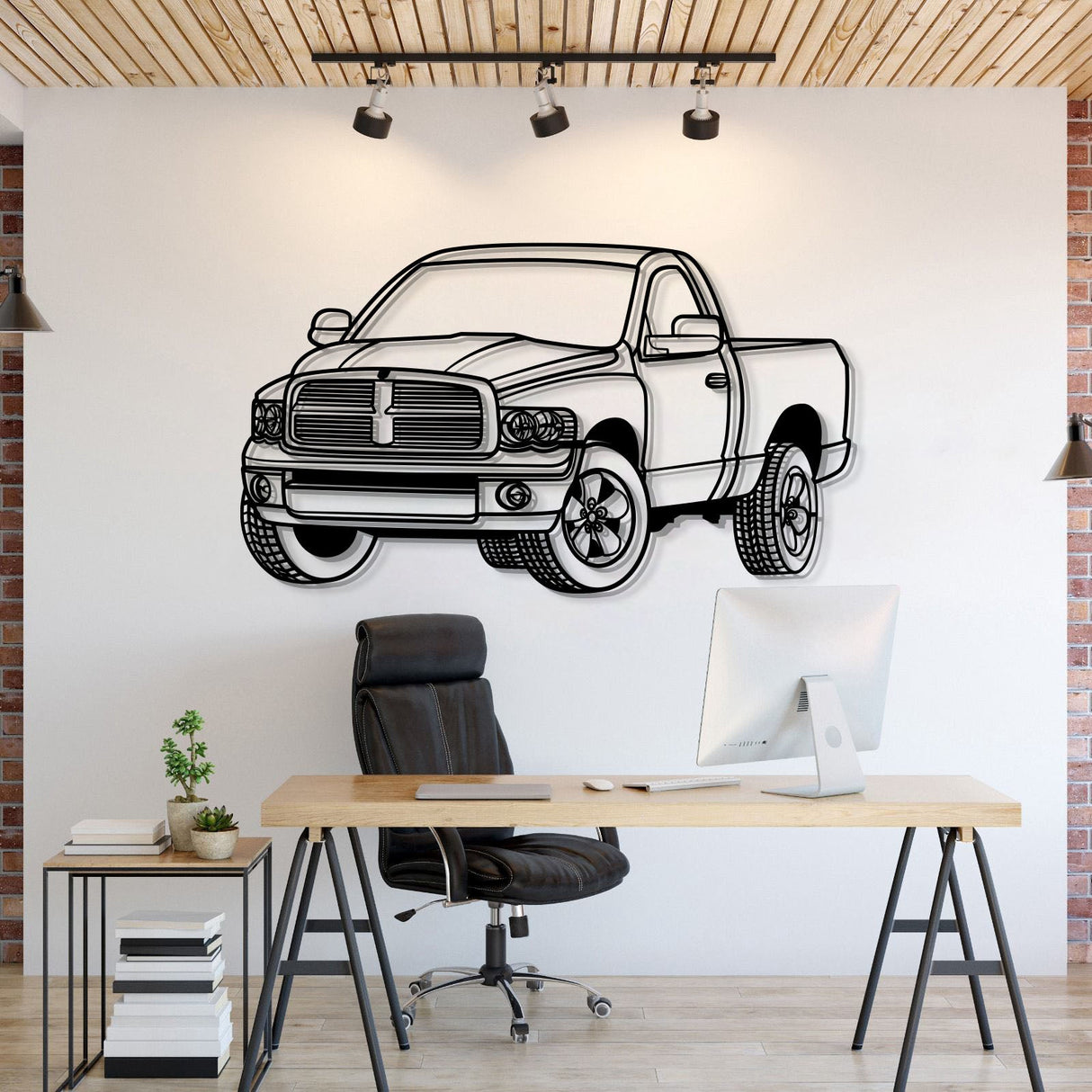 2003 Ram Perspective Metal Car Wall Art - NC1260