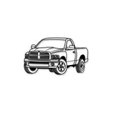 2003 Ram Perspective Metal Car Wall Art - NC1260