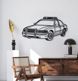 2003 Crown Victoria Copcar Perspective Metal Car Wall Art - NC1266