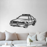 2003 Crown Victoria Copcar Perspective Metal Car Wall Art - NC1266