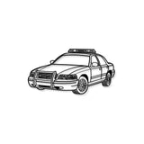 2003 Crown Victoria Copcar Perspective Metal Car Wall Art - NC1266