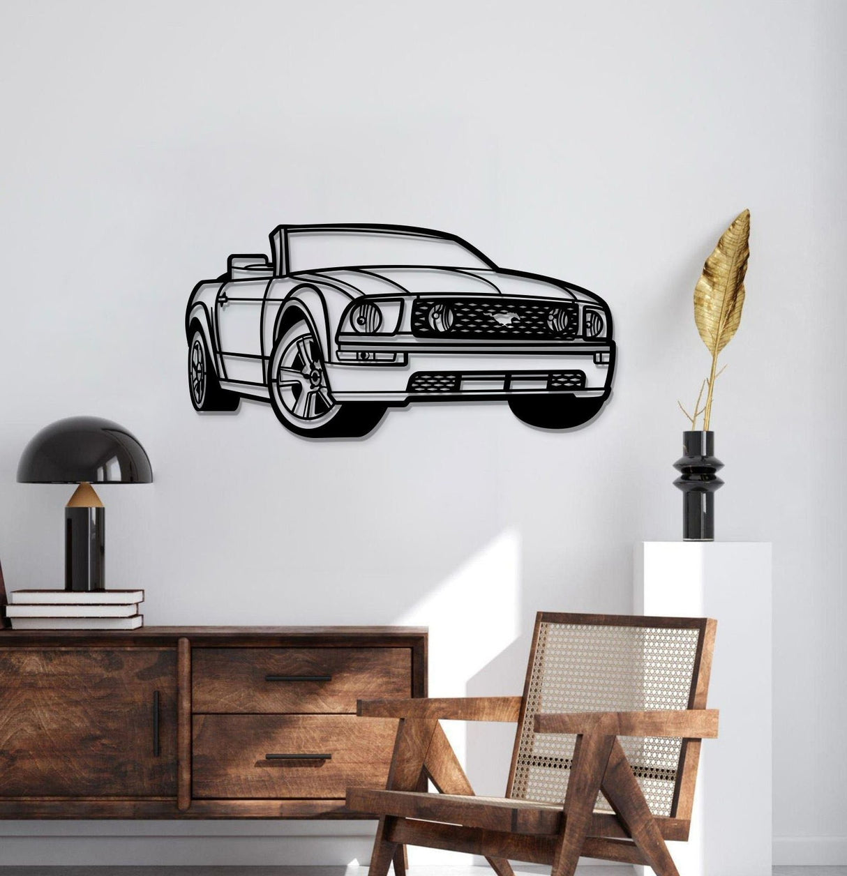 2006 Mustang GT Convertible Perspective Metal Car Wall Art - NC1158