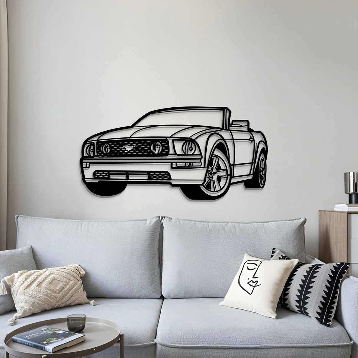 2006 Mustang GT Convertible Perspective Metal Car Wall Art - NC1158