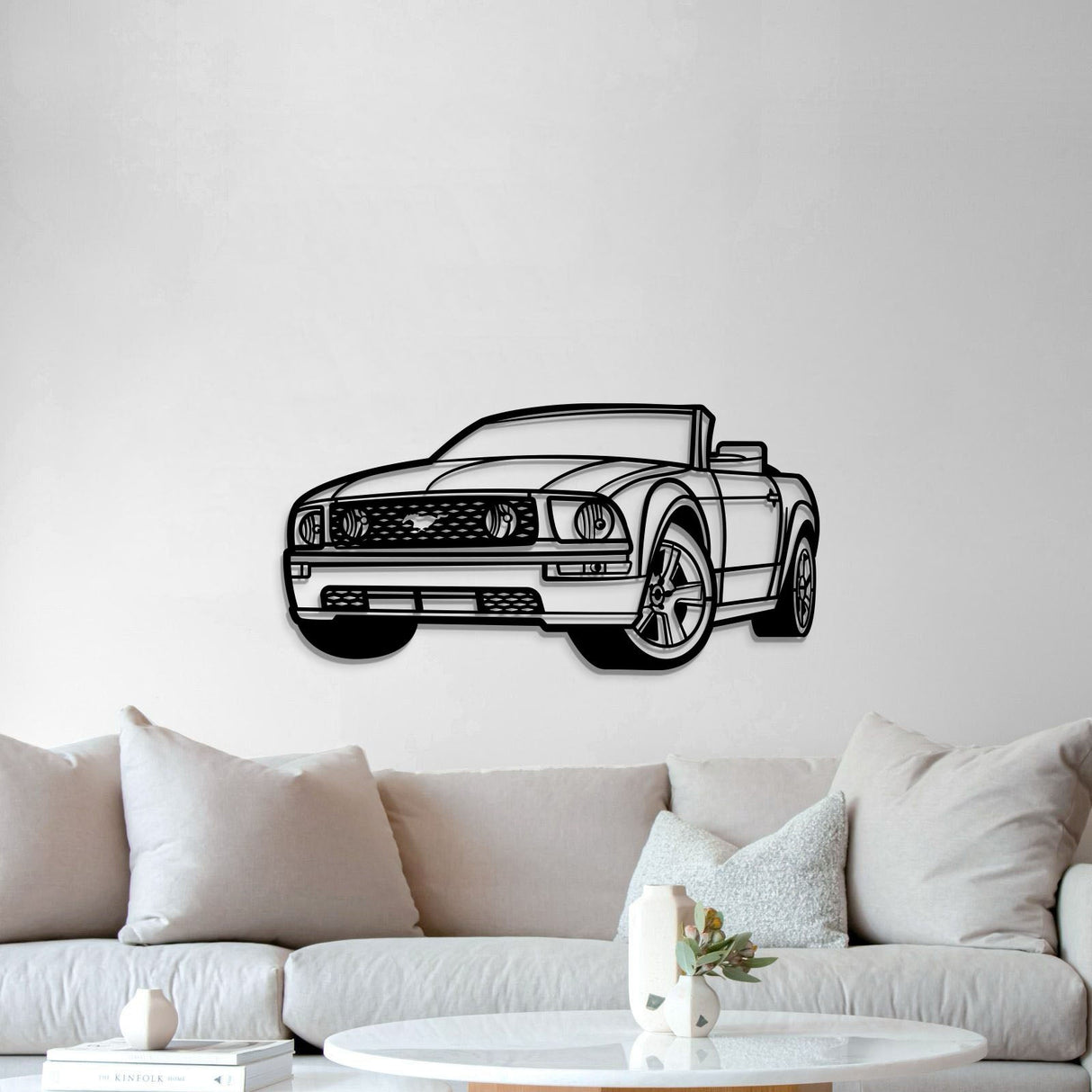 2006 Mustang GT Convertible Perspective Metal Car Wall Art - NC1158