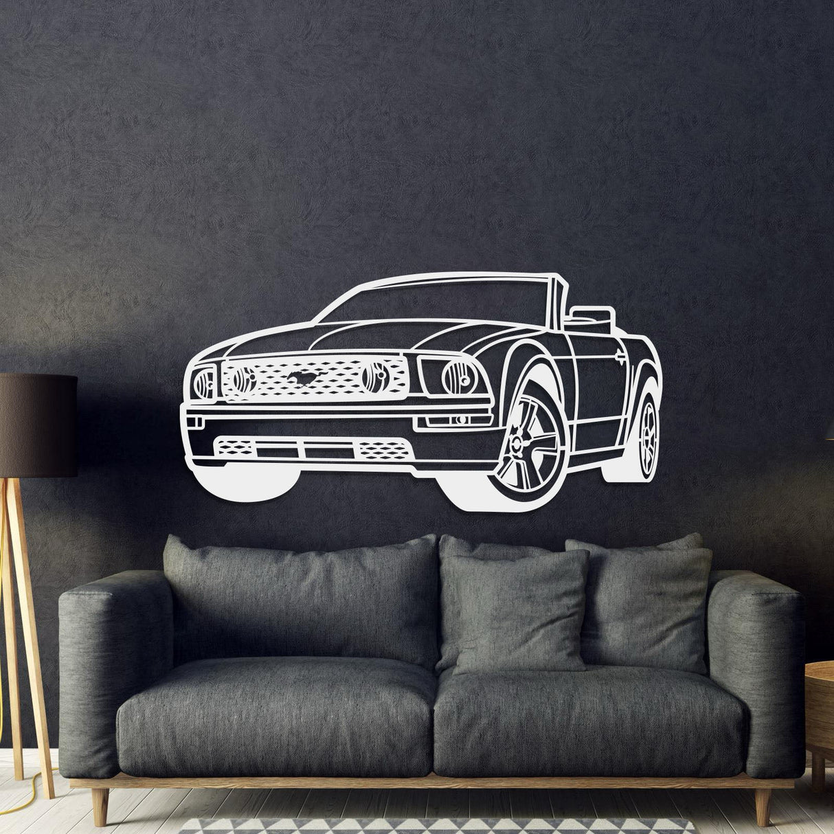 2006 Mustang GT Convertible Perspective Metal Car Wall Art - NC1158