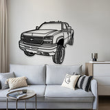 2007 Silverado Perspective Metal Car Wall Art - NC1151