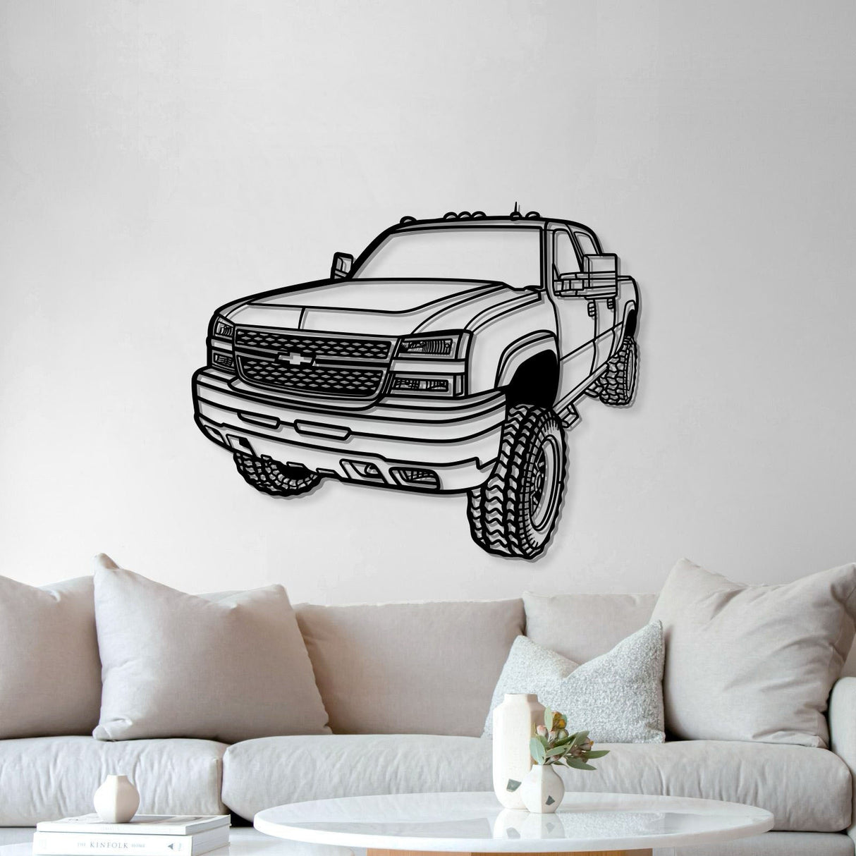 2007 Silverado Perspective Metal Car Wall Art - NC1151