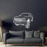 2007 Silverado Perspective Metal Car Wall Art - NC1151