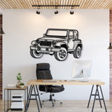 2007 Wrangler Rubicon Perspective Metal Car Wall Art - NC1278