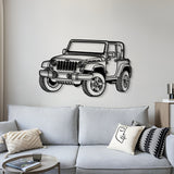 2007 Wrangler Rubicon Perspective Metal Car Wall Art - NC1278