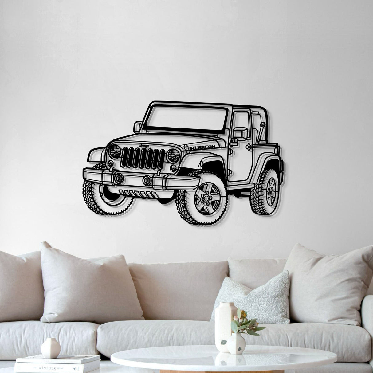 2007 Wrangler Rubicon Perspective Metal Car Wall Art - NC1278