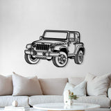 2007 Wrangler Rubicon Perspective Metal Car Wall Art - NC1278