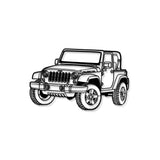 2007 Wrangler Rubicon Perspective Metal Car Wall Art - NC1278