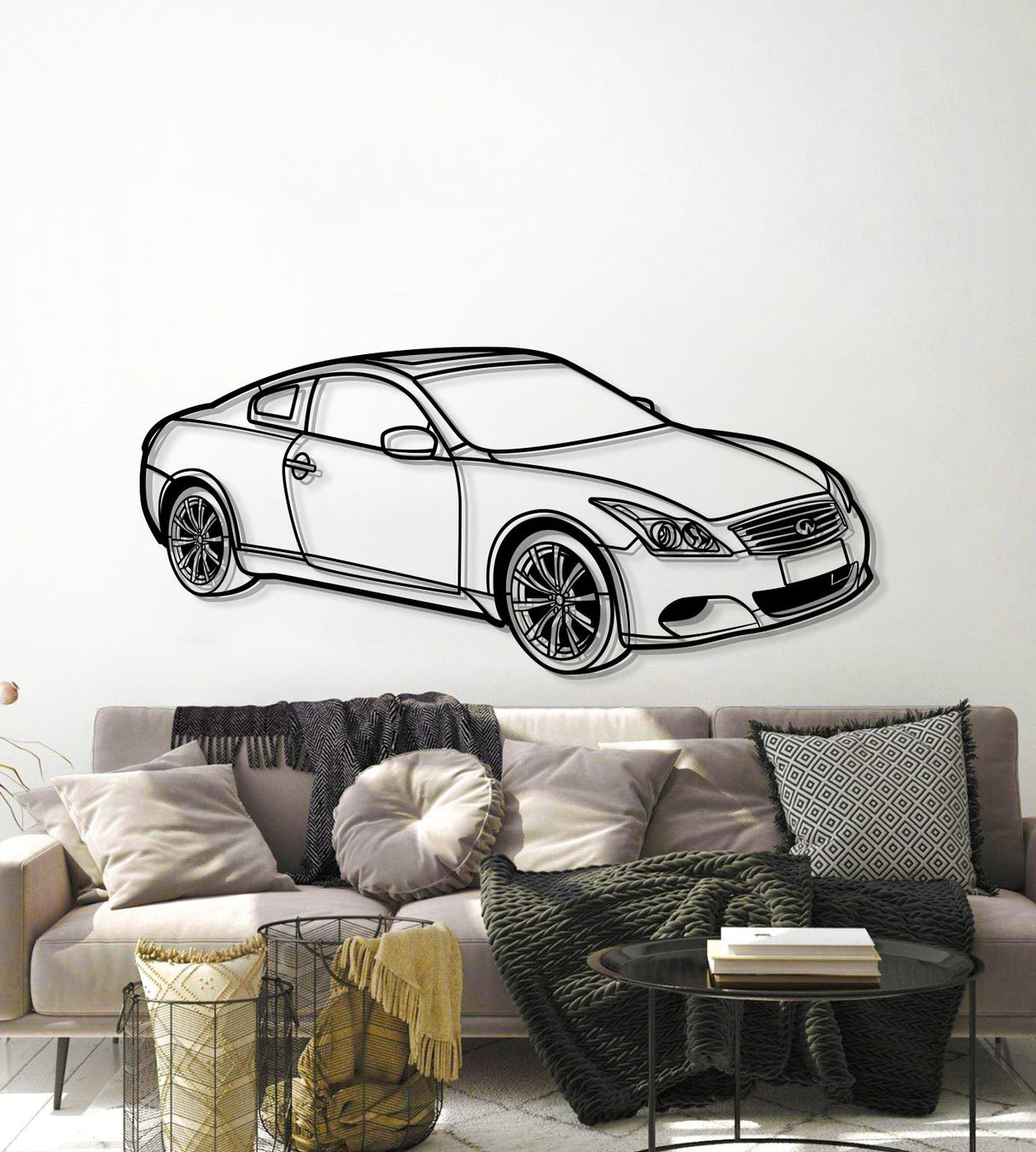 2009 G37 Coupe Perspective Metal Car Wall Art - NC1275