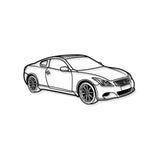 2009 G37 Coupe Perspective Metal Car Wall Art - NC1275