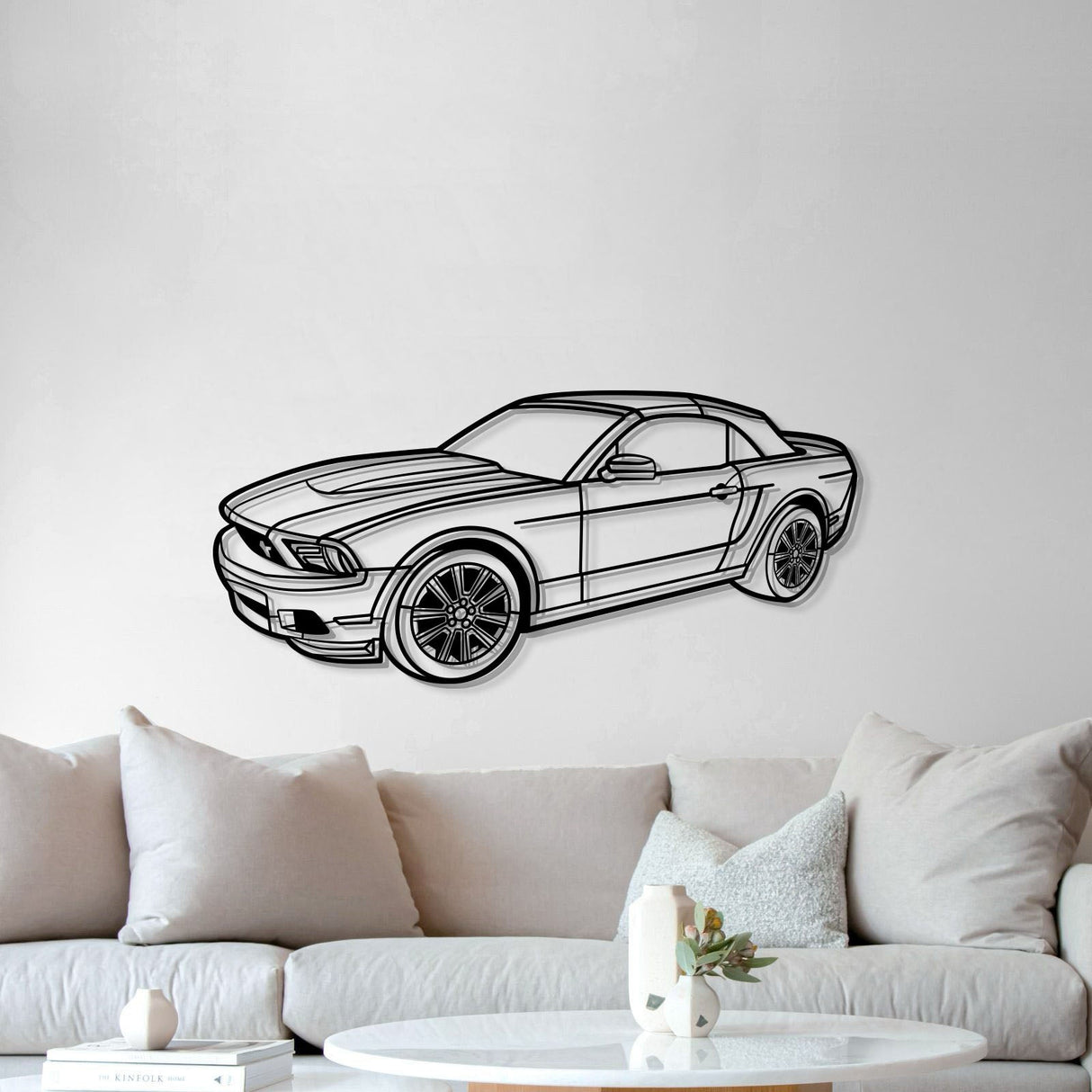 2011 Mustang Convertible Perspective Metal Car Wall Art - NC1267