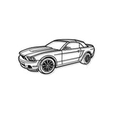 2011 Mustang Convertible Perspective Metal Car Wall Art - NC1267