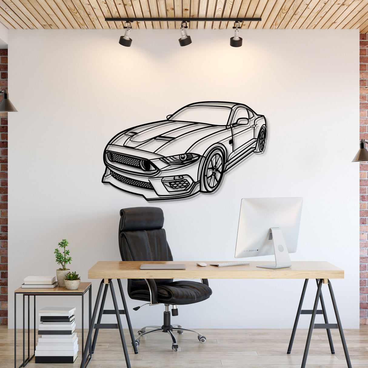 2013 Mustang Mach 1 Perspective Metal Car Wall Art - NC1159