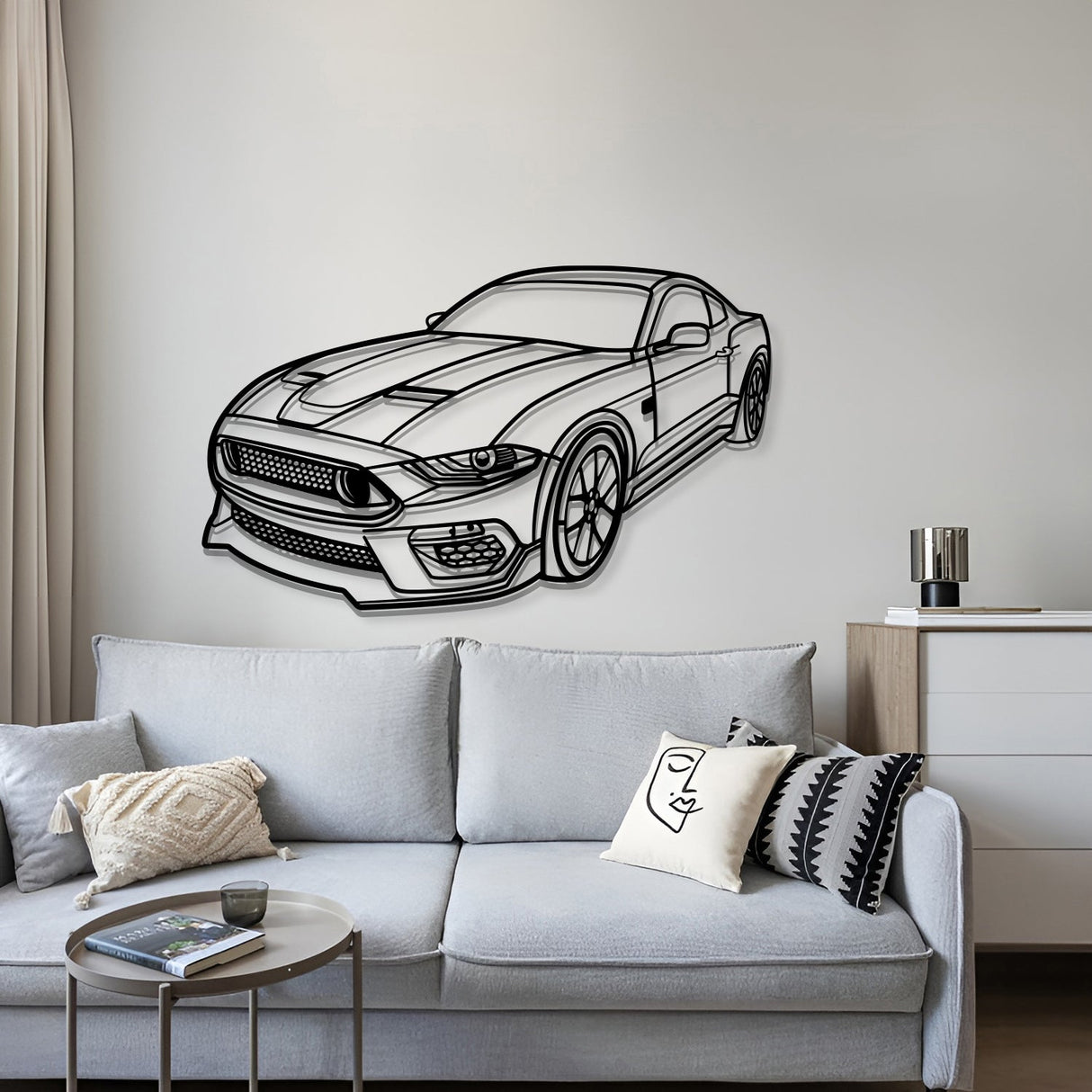 2013 Mustang Mach 1 Perspective Metal Car Wall Art - NC1159