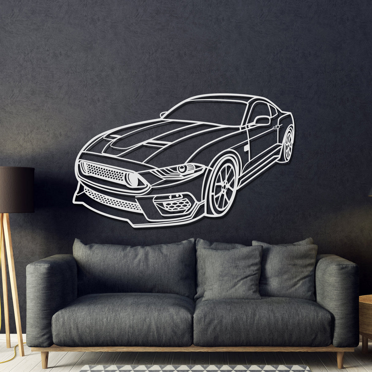 2013 Mustang Mach 1 Perspective Metal Car Wall Art - NC1159