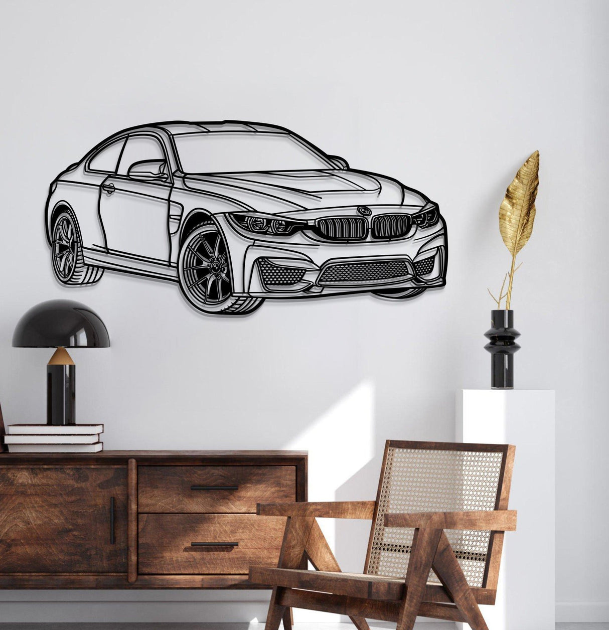 2014 F82 M4 Perspective Metal Car Wall Art - NC1143