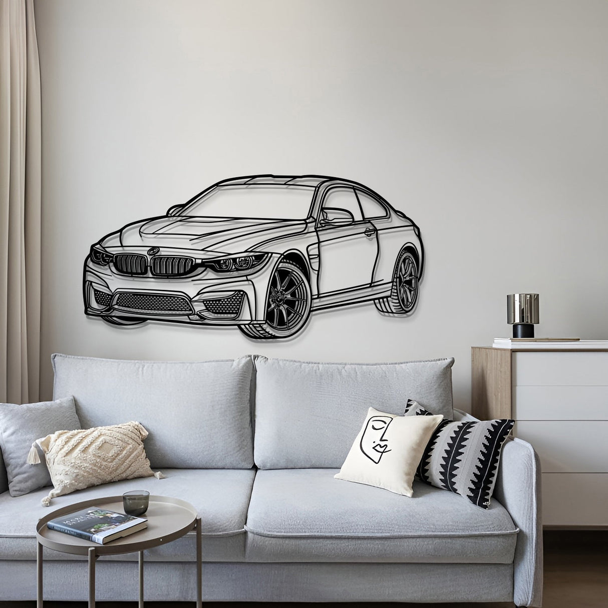 2014 F82 M4 Perspective Metal Car Wall Art - NC1143