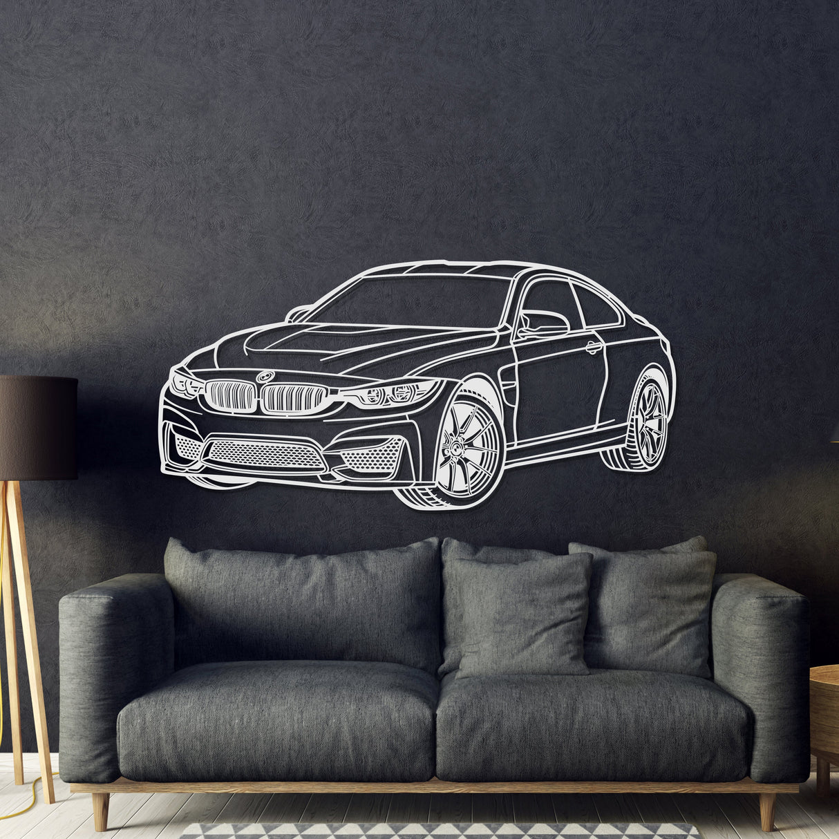 2014 F82 M4 Perspective Metal Car Wall Art - NC1143