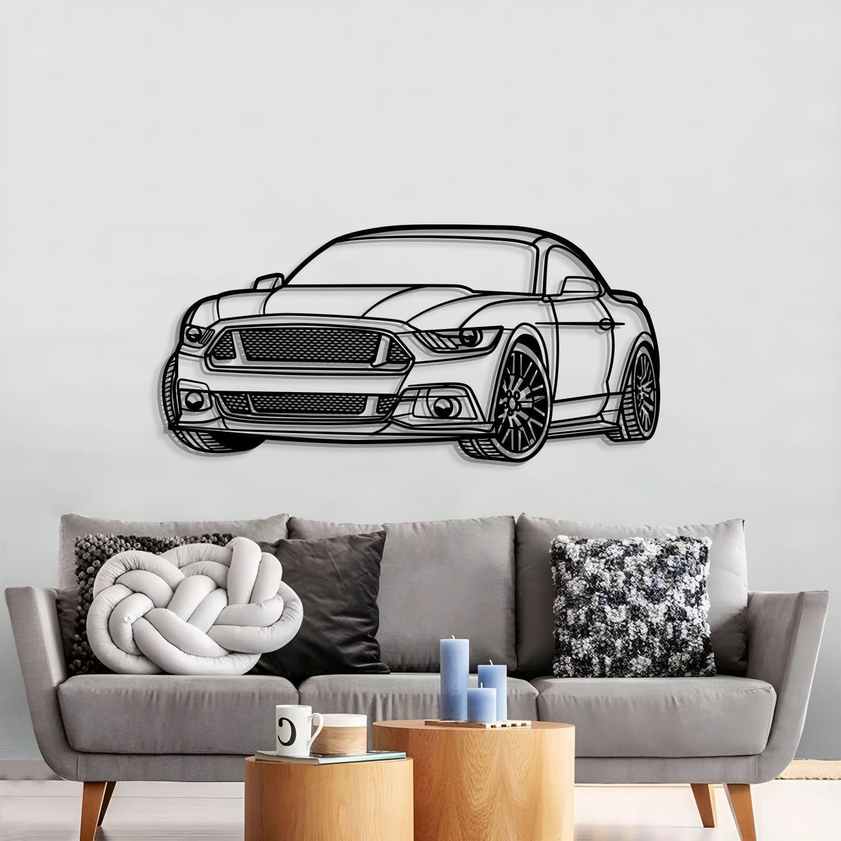 2015 Mustang GT Perspective Metal Car Wall Art - NC1268