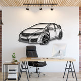 2015 Civic Type-R FK2 Perspective Metal Car Wall Art - NC1164