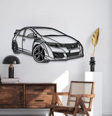 2015 Civic Type-R FK2 Perspective Metal Car Wall Art - NC1164