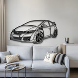 2015 Civic Type-R FK2 Perspective Metal Car Wall Art - NC1164