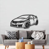 2015 Civic Type-R FK2 Perspective Metal Car Wall Art - NC1164