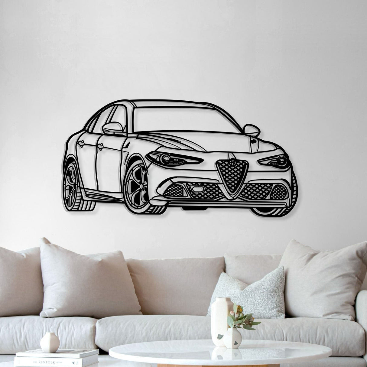 Guılıa Quadrıfoglıo Perspective Metal Car Wall Art - NC1237