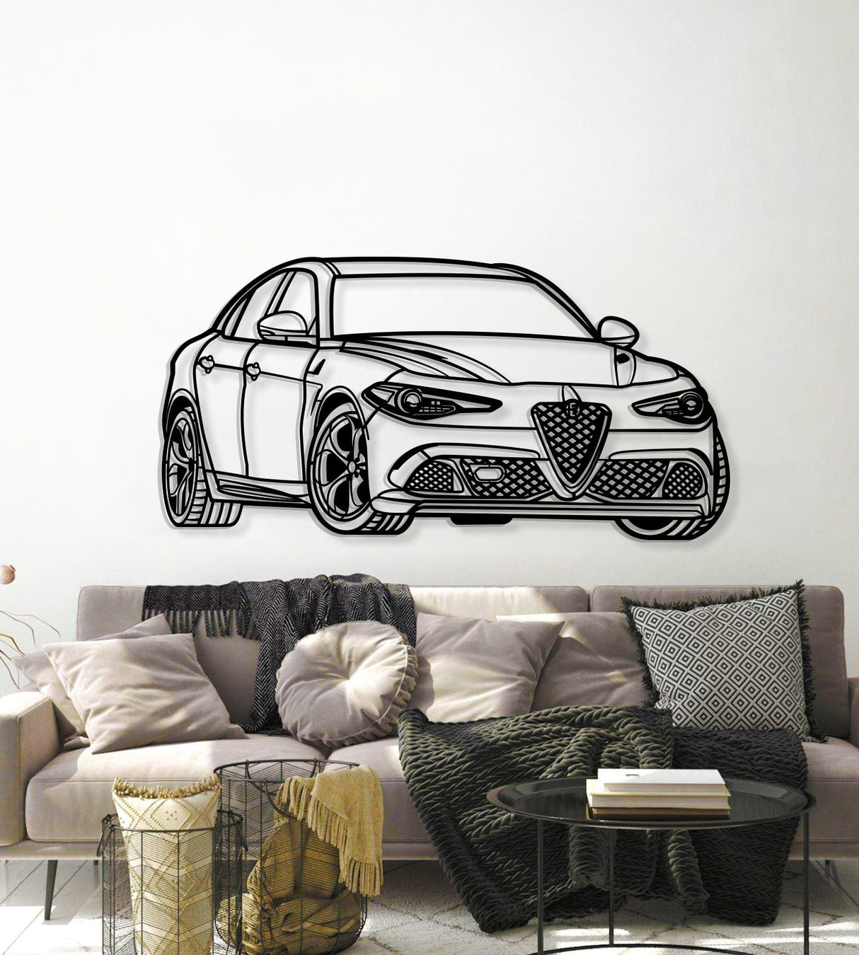 Guılıa Quadrıfoglıo Perspective Metal Car Wall Art - NC1237