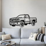 2016 Silverado 1500 Regular CAB Perspective Metal Car Wall Art - NC1153