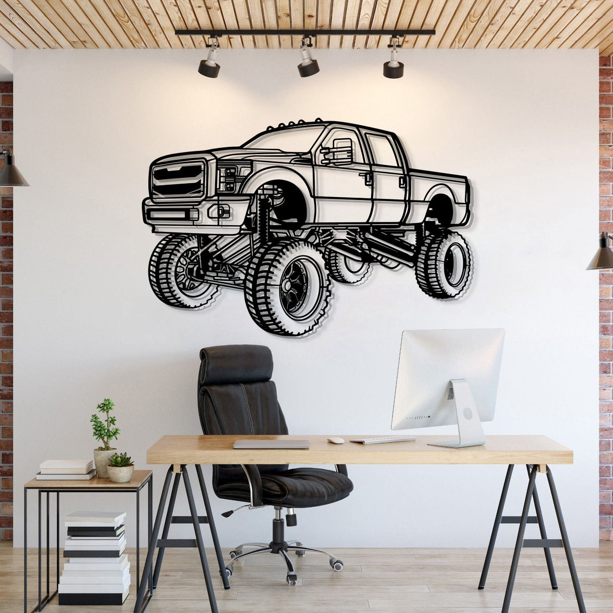 2016 F-250 4X4 Perspective Metal Car Wall Art - NC1269