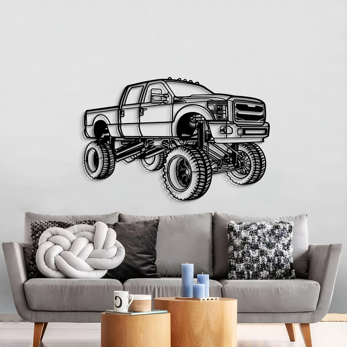 2016 F-250 4X4 Perspective Metal Car Wall Art - NC1269