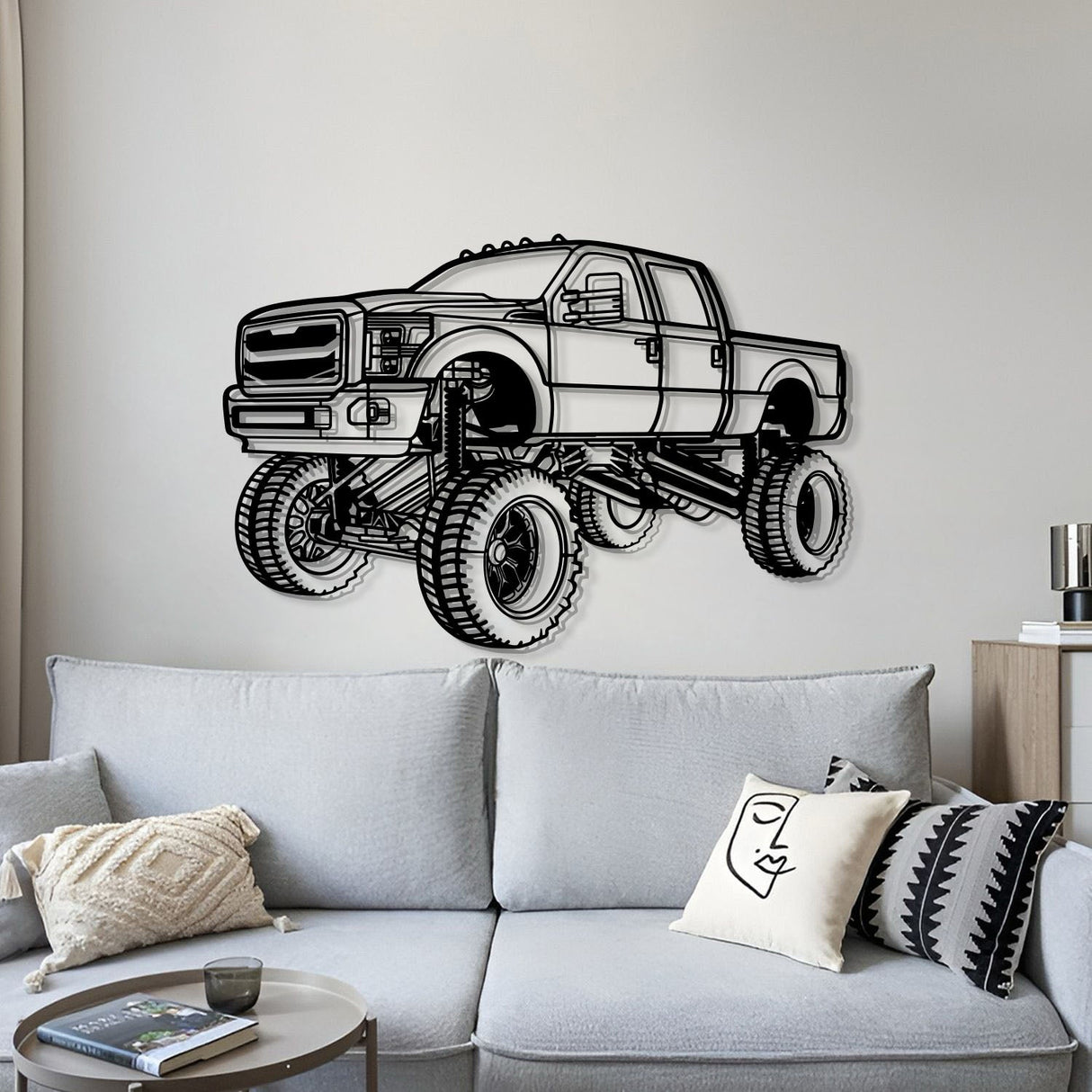 2016 F-250 4X4 Perspective Metal Car Wall Art - NC1269