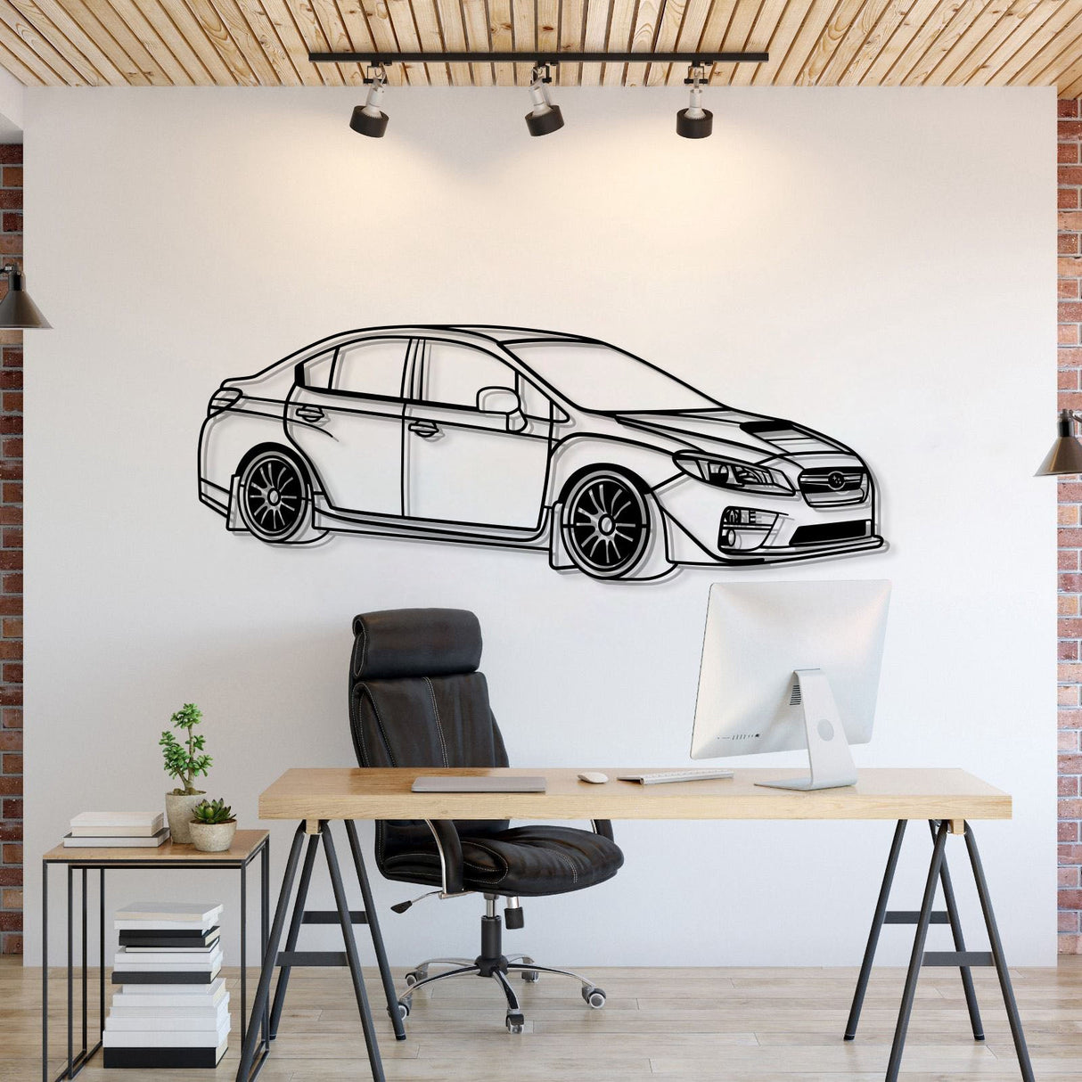 2017 Impreza WRX STI Perspective Metal Car Wall Art - NC1289