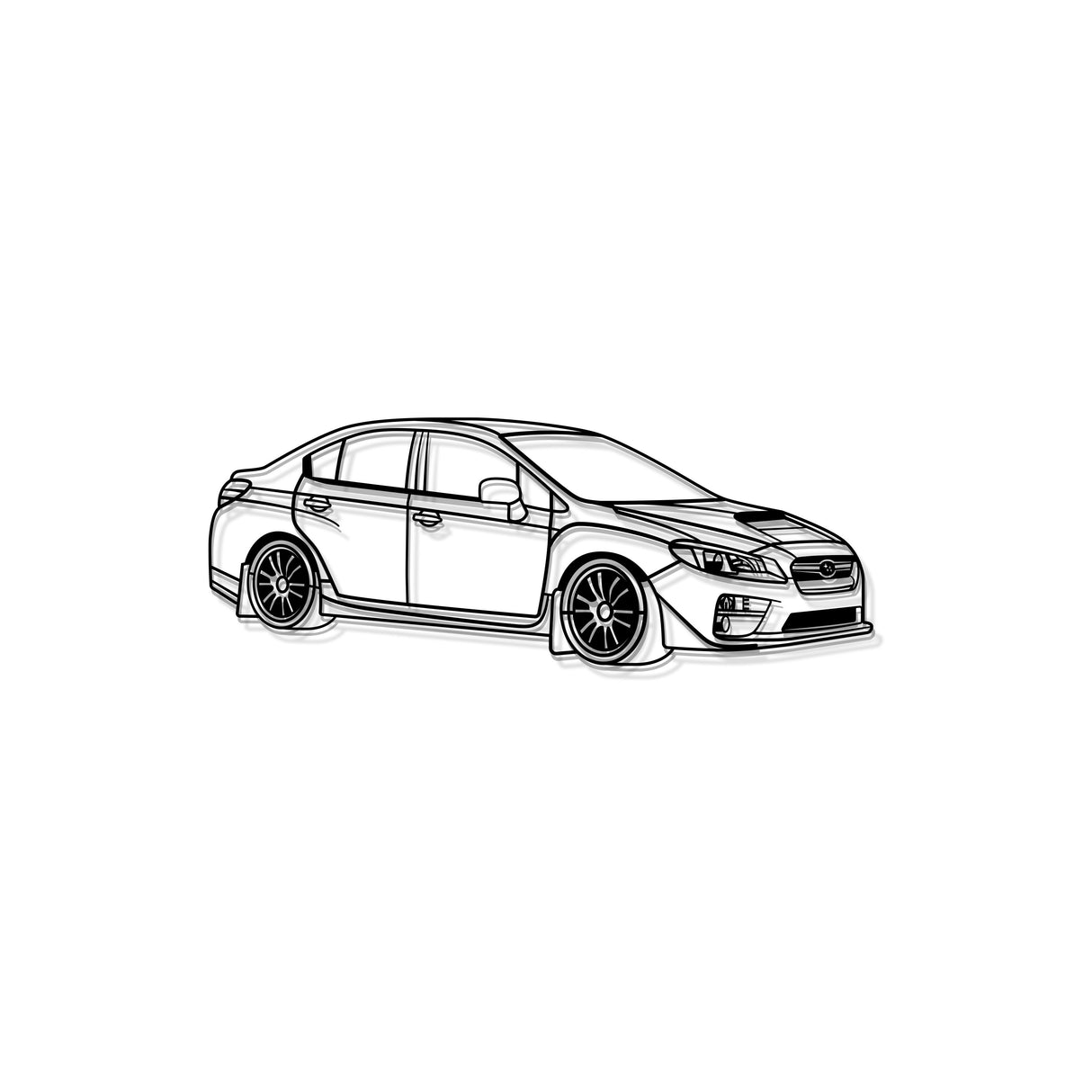 2017 Impreza WRX STI Perspective Metal Car Wall Art - NC1289