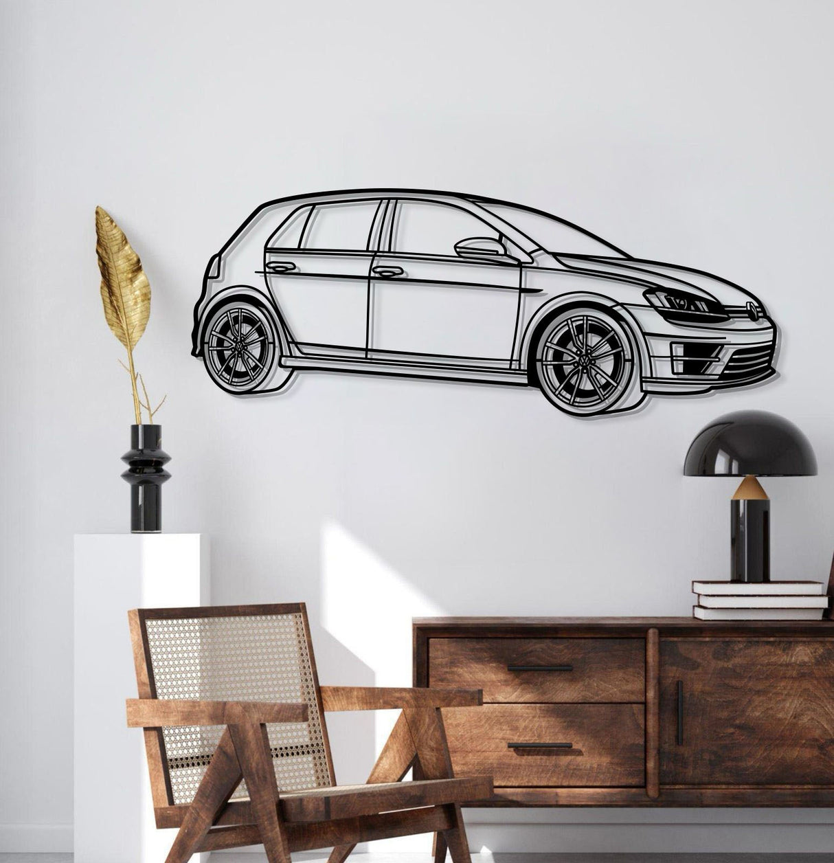 2017 Golf R Perspective Metal Car Wall Art - NC1294